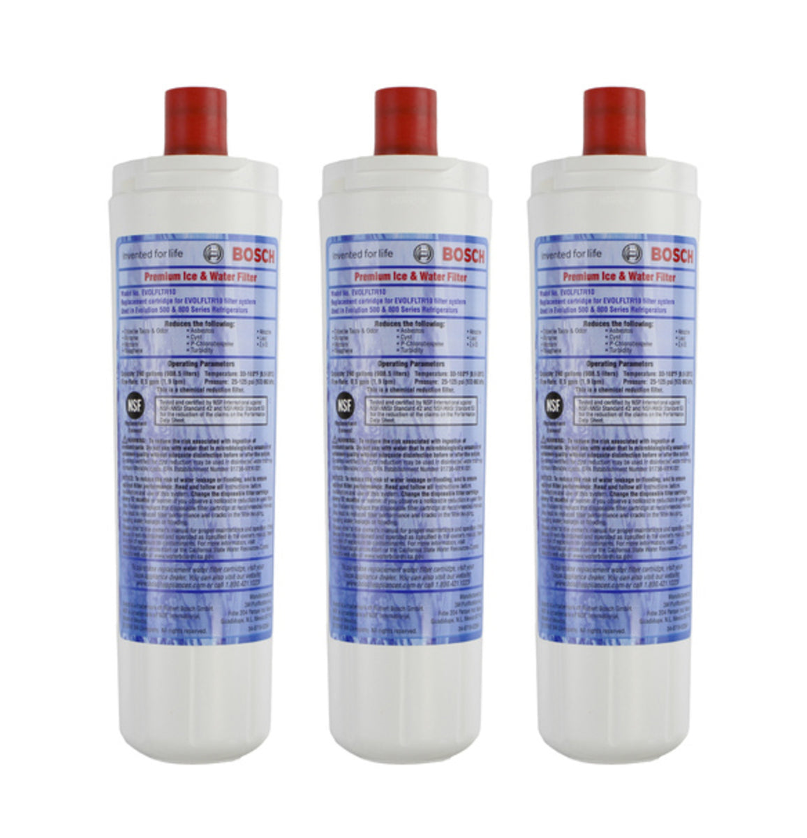 Bosch 00576336 3-Pack Fridge Water Filters