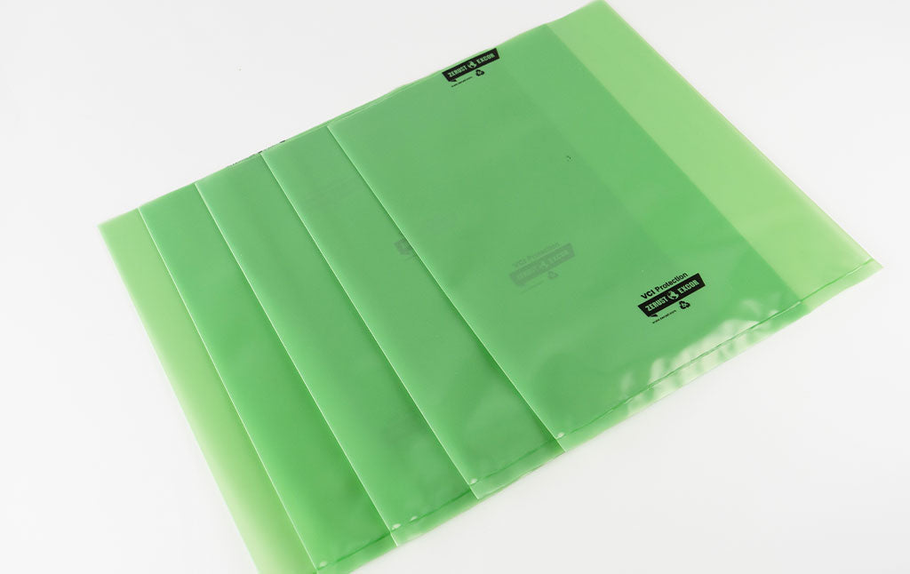 ZERUST® ICT®510-C VCI Bags – Rust and Corrosion Protection - Flat - MULTIMETAL Green