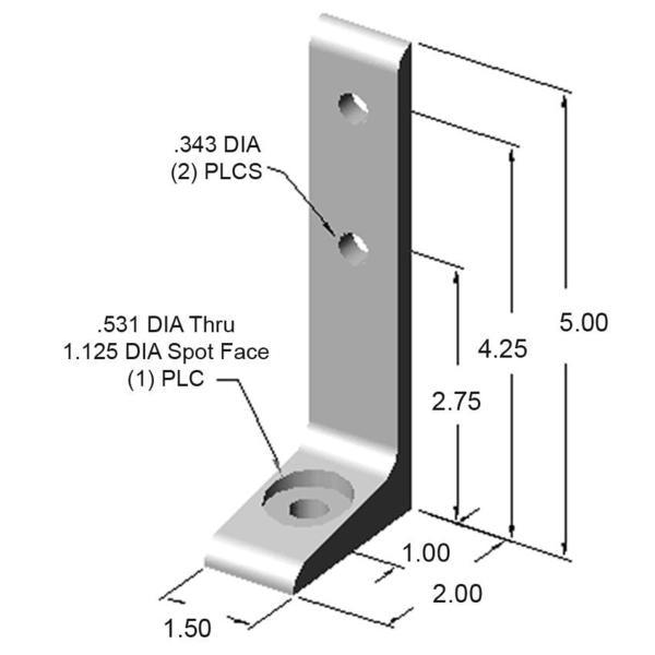 1.5" Floor Mount Foot | 15 Series Aluminum Extrusion