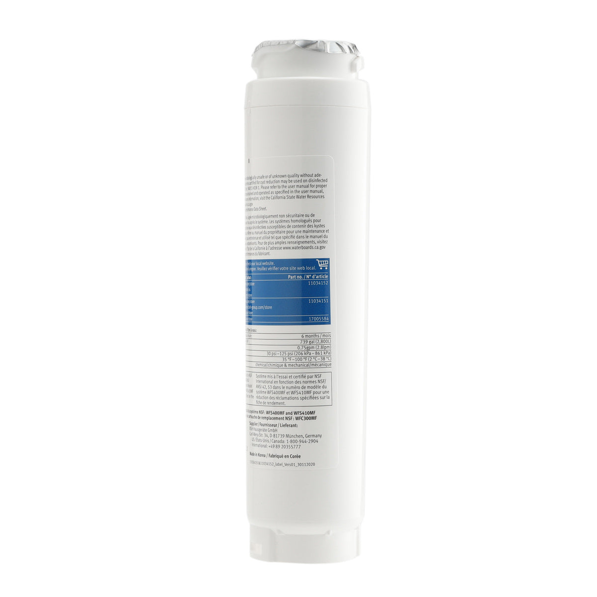 Bosch UltraClarity 11048053 Fridge Water Filter, Pack of 3