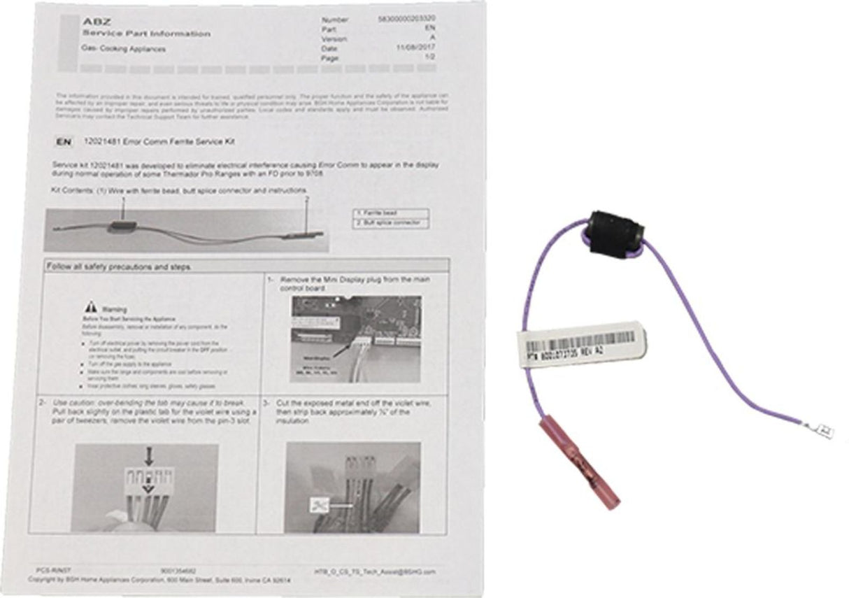 Bosch Range Repair Set, Part#: 12021481