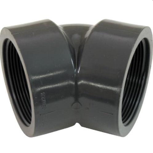 PVC Elbow 45° (Threaded) Sch 80 - Grey