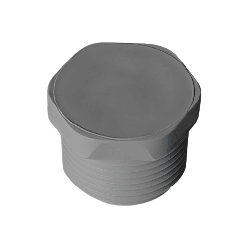4" Plug (Threaded) Sch 80 - PVC Grey | 850040