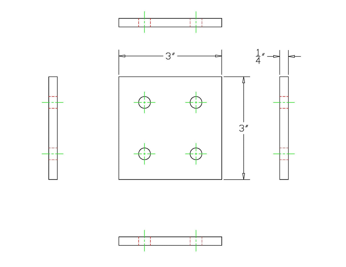 15 Series 4 Hole Joining Plate