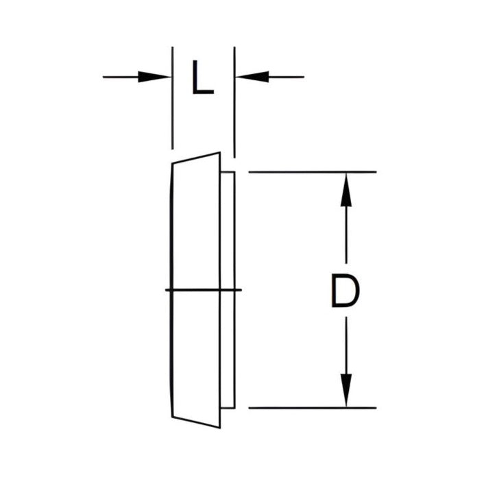 16AMP DIN Blank Cap DN80 - Stainless Steel 304