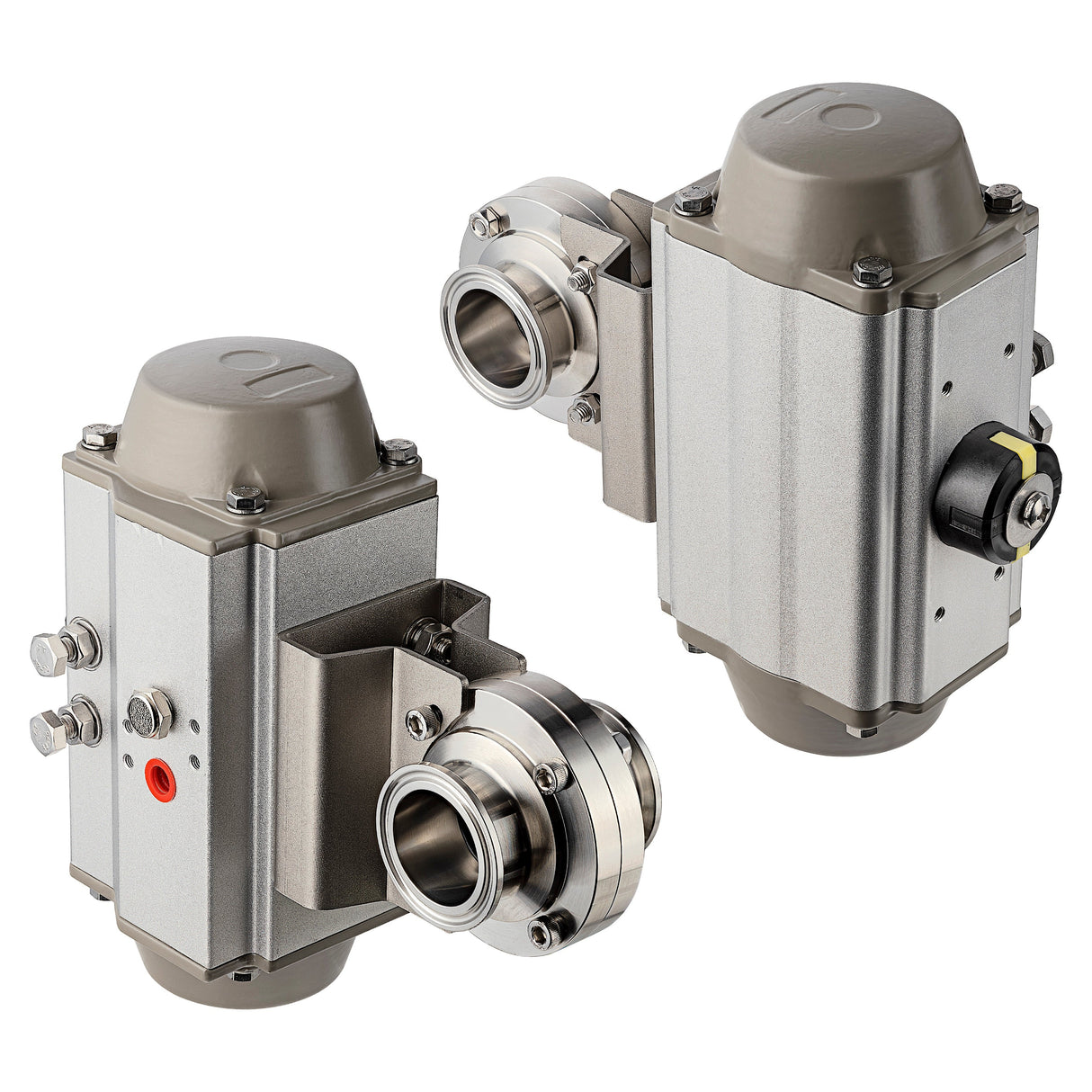 Tri-Clamp Butterfly Valve W/ Double Action Pneumatic Actuator - SS 316