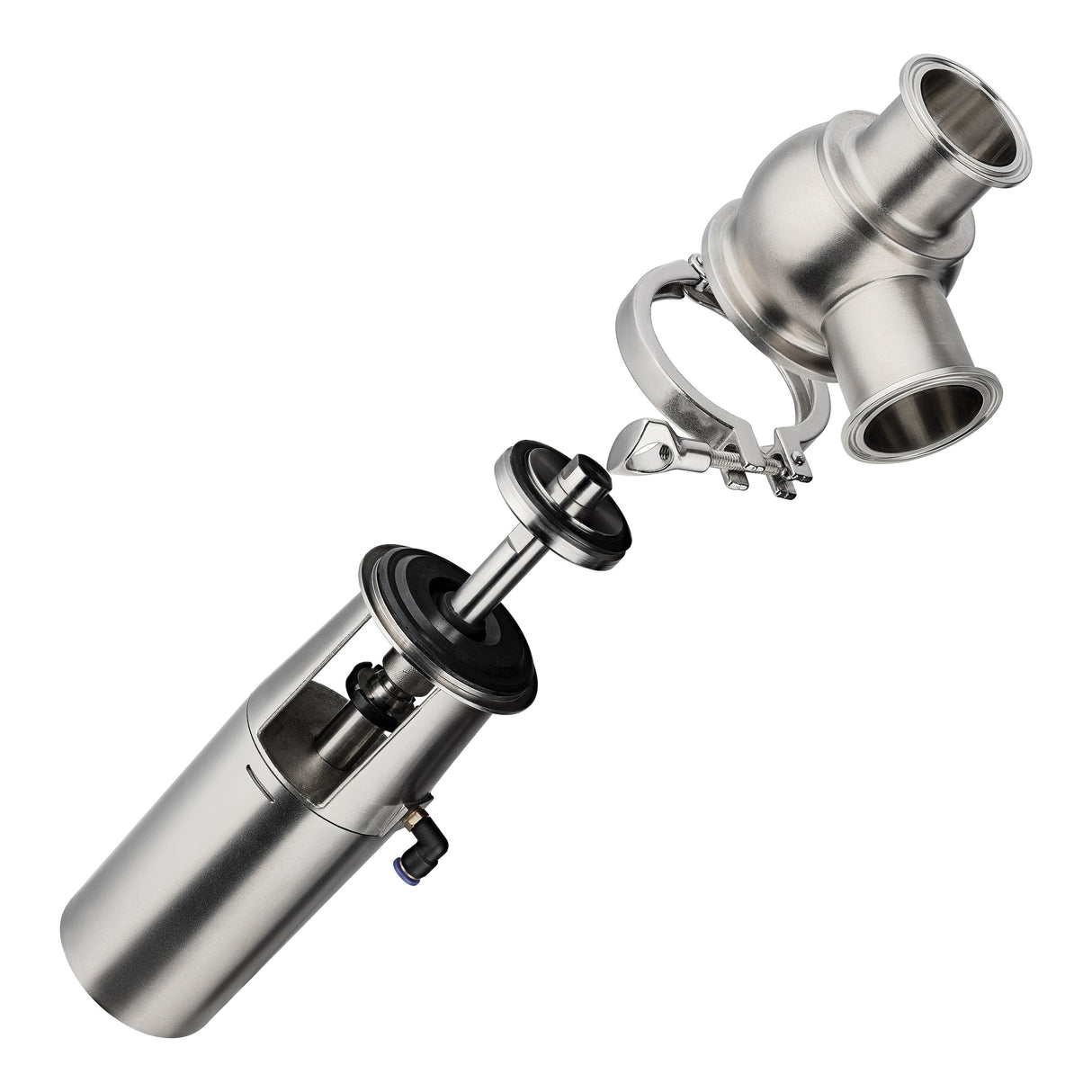 Tri-Clamp Pneumatic Diverter Valve Type 20 - SS 316