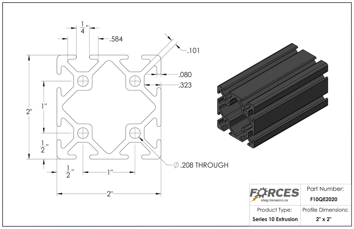 Extrusión de aluminio ranurada en T lisa negra de 5x5 cm