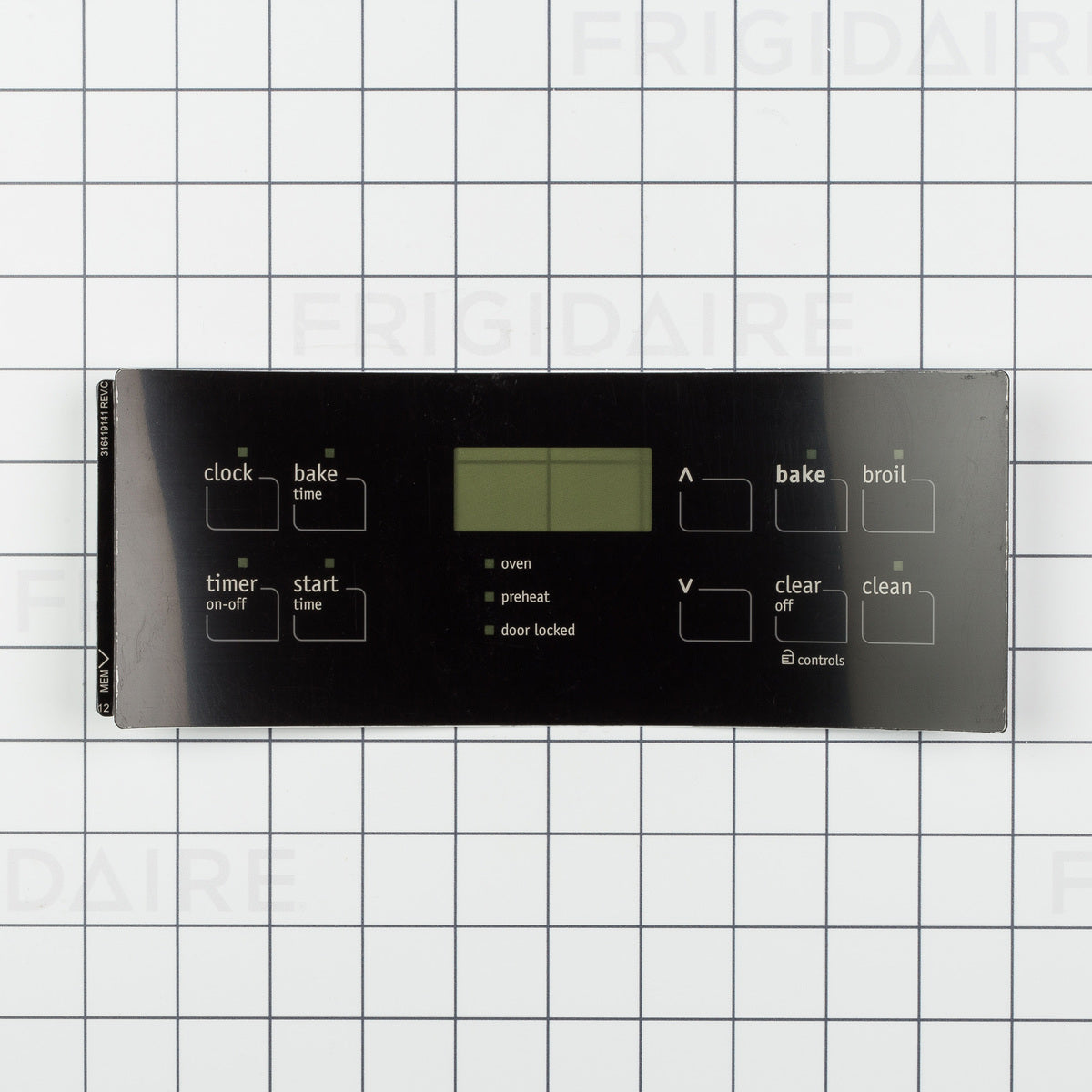 Frigidaire 316419141 Black Range Control Board Overlay