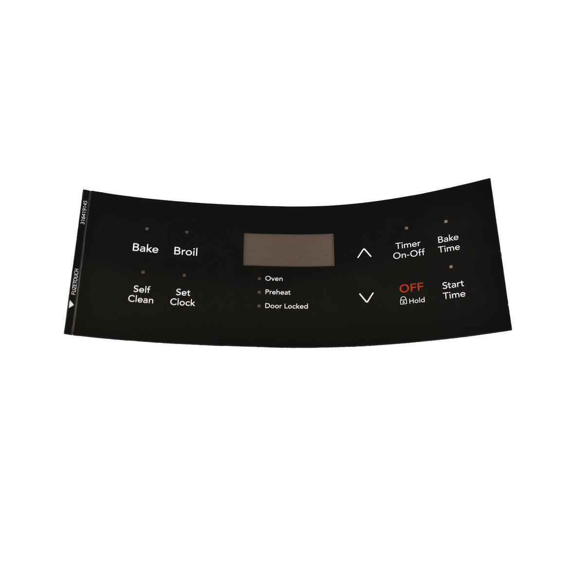 Frigidaire 316419145 ES300 Black Oven Clock Overlay