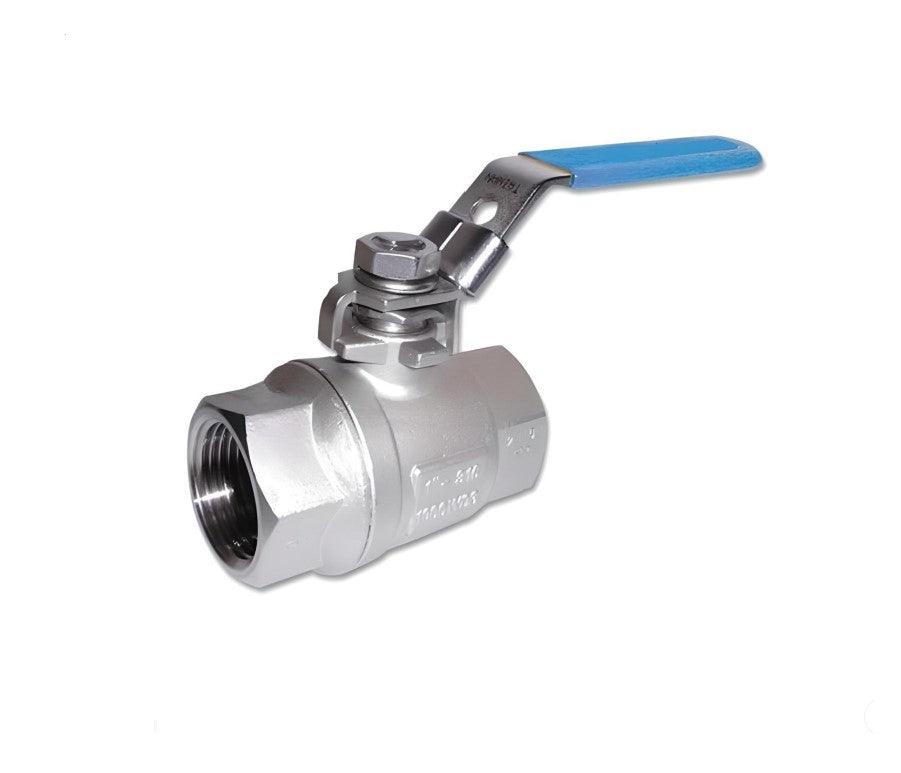 FNPT Ball Valve 2 Piece 1000 WOG Stainless Steel 316