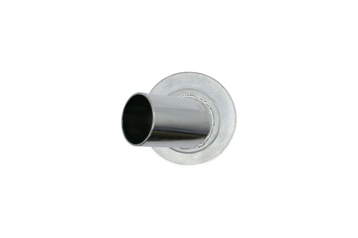 Stainless Steel Thru Hull Fitting, 38 mm, 90° Base, Angled Connector, Boltless