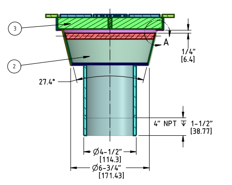 4" Heavy Duty Round Floor Drain NPT (M) - SS304