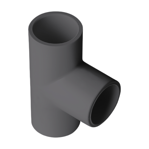 PVC Tee (Socket) Sch 40 - Grey