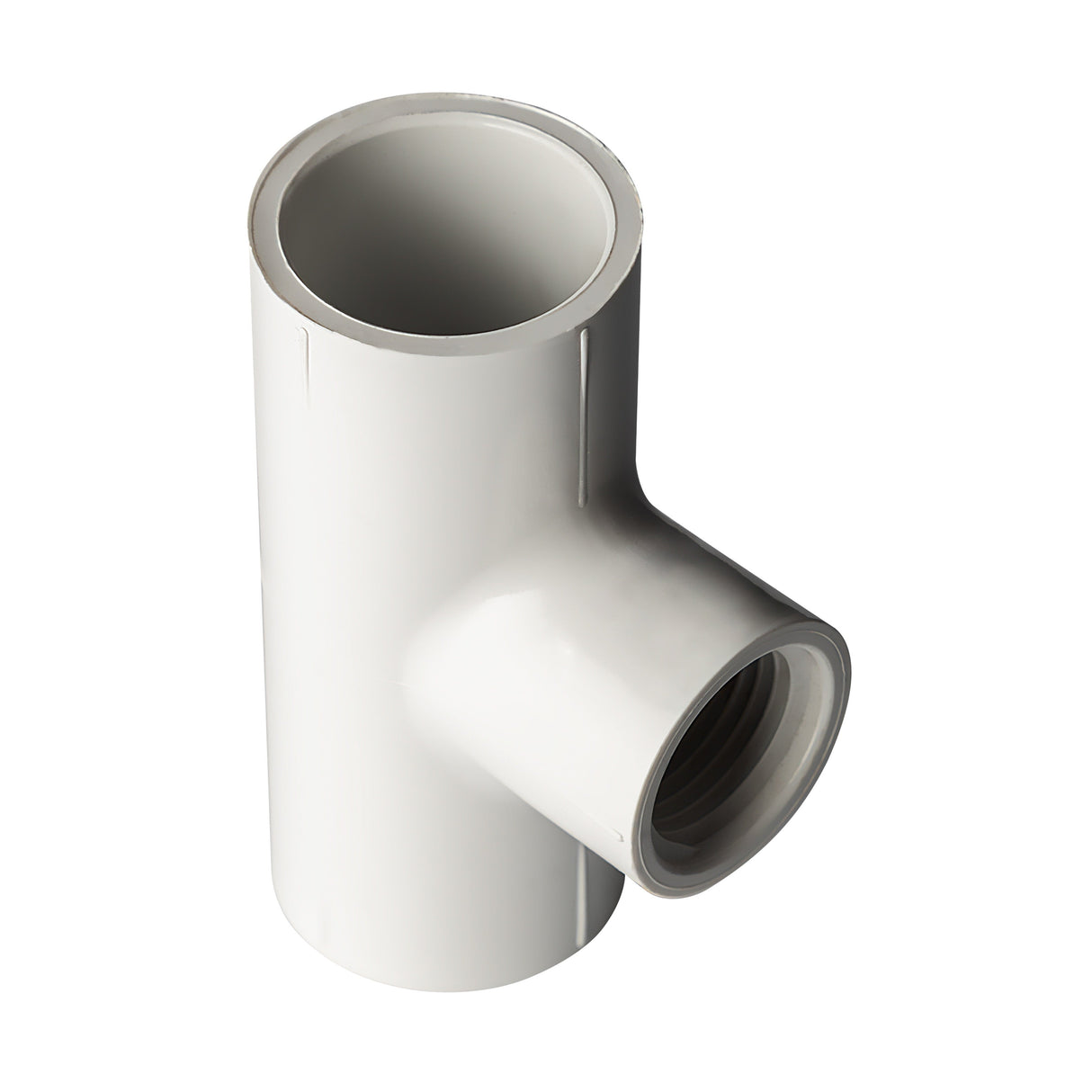 PVC Reducing Tee (SOC x SOC x FPT) Sch 40 - White