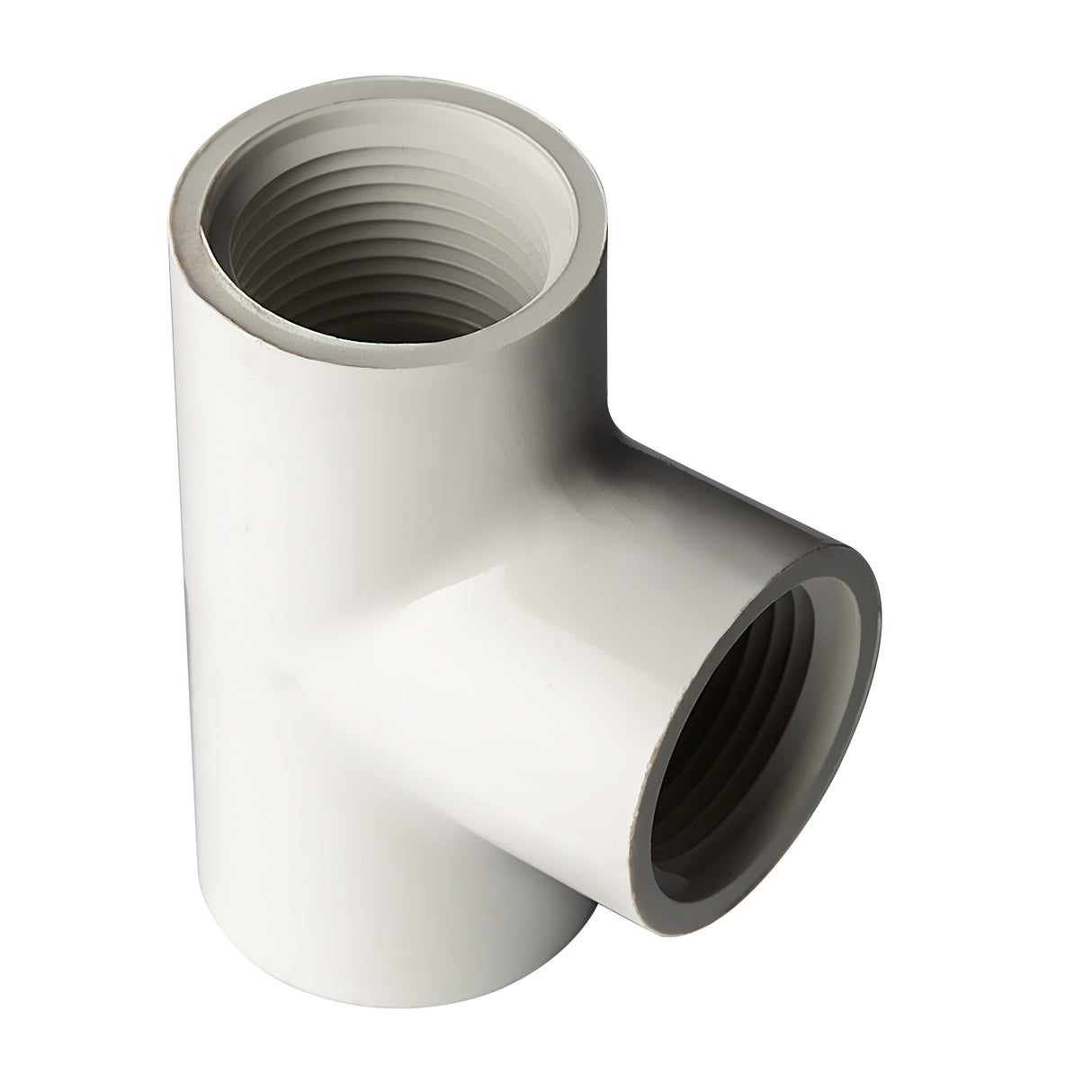1-1/2" Tee (Threaded) Sch 40 - PVC White | 405015W