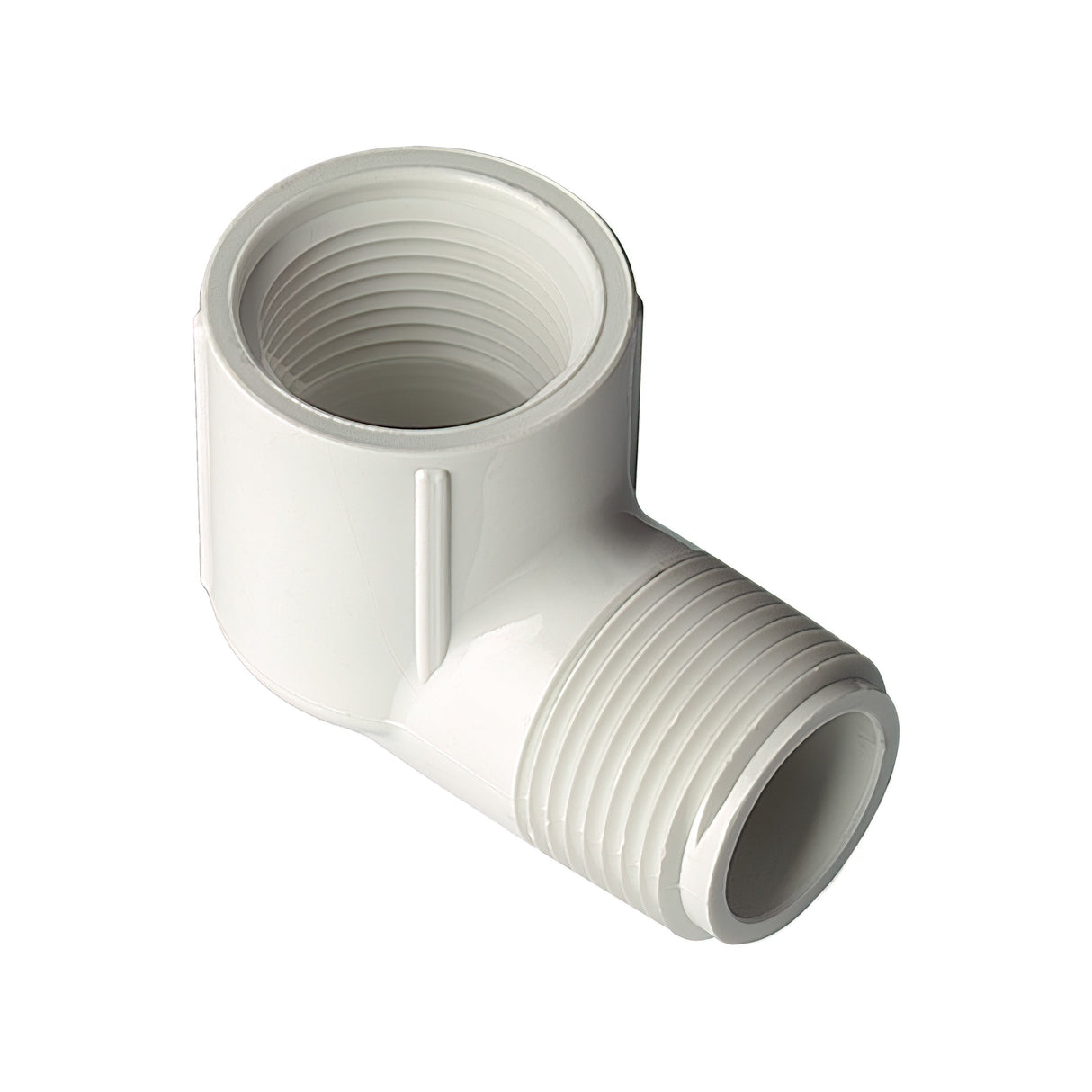1" Street Elbow 90° (MPT x FPT) Sch 40 - PVC White | 412010W
