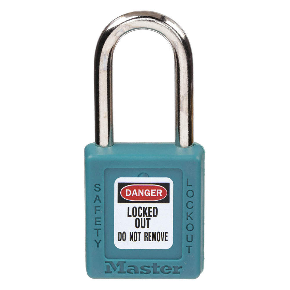 410 Zenex™ Safety Padlock, Keyed Different, Thermoplastic, 1-1/2" Width