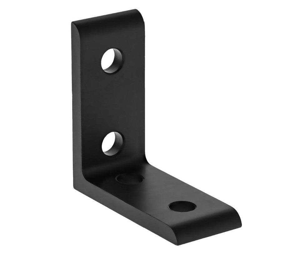 15 Series 4 Hole Black Vertical Inside Corner Bracket