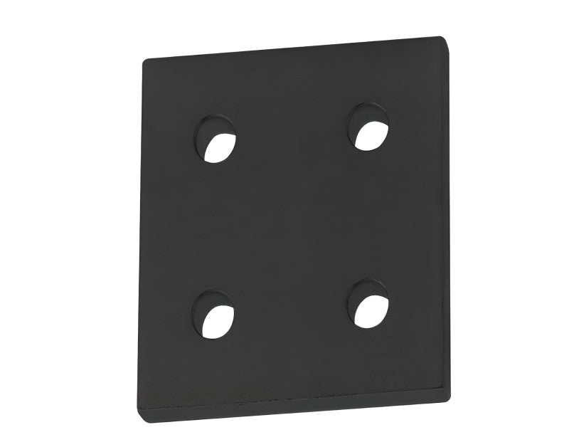 4 Hole Black Joining Plate 2" x 2" x 3/16" | 10 Series Aluminum T-Slot