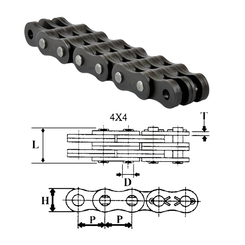 AL644 | Leaf Chain 4 x 4 Lacing 0.75" Pitch - 10ft Box