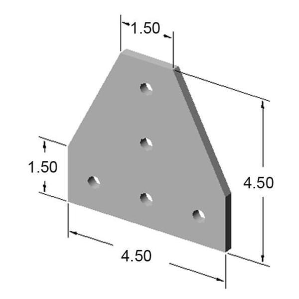 15 Series 5 Hole Tee Joining Plate
