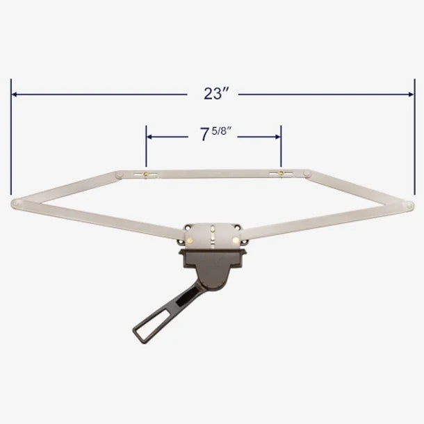 Manija de palanca 23 1/4" - Operadores de ventana saliente (blanco)