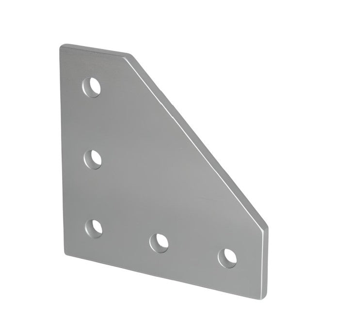 5 Hole 90° Joining Plate 3" x 3" x 3/16" | 10 Series Aluminum T-Slot