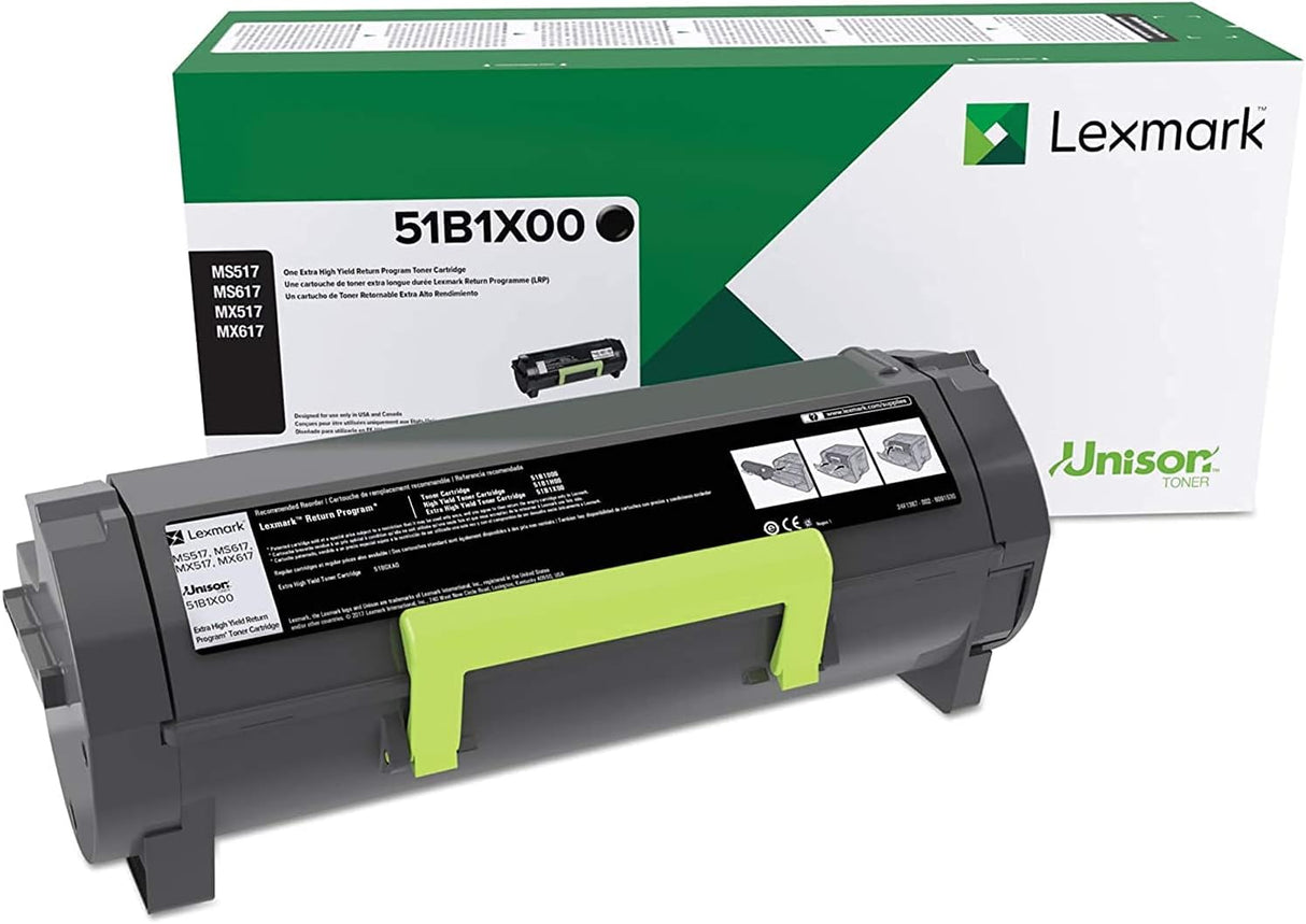 Lexmark MS/MX 517, 617 Extra High Yield Return Program Toner Cartridge (51B1X00)