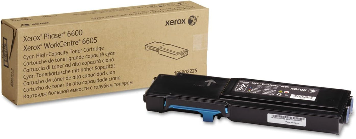 Xeros Phaser 6600/WorkCentre 6605 High-Capacity Cyan Toner Cartridge (106R02225)