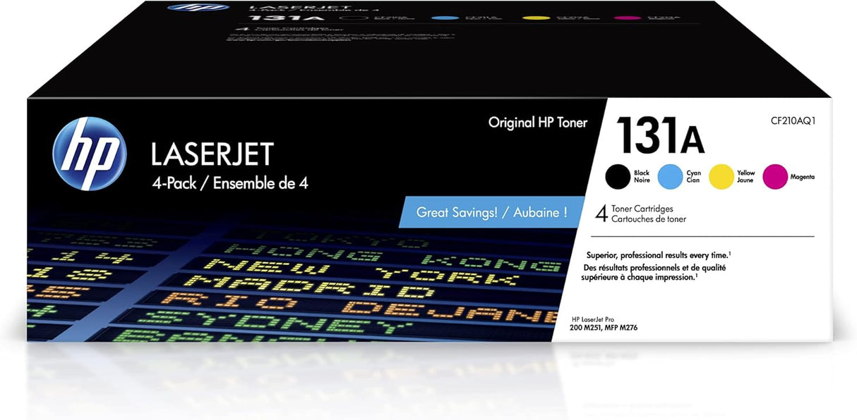 HP 131A Black/Cyan/Magenta/Yellow Quad LaserJet Toner Cartridge