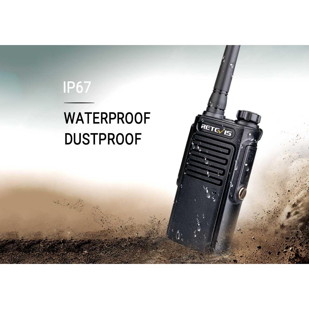 Retevis RT47 Radio commerciale FRS/GMRS étanche IP67 et robuste (sans licence)