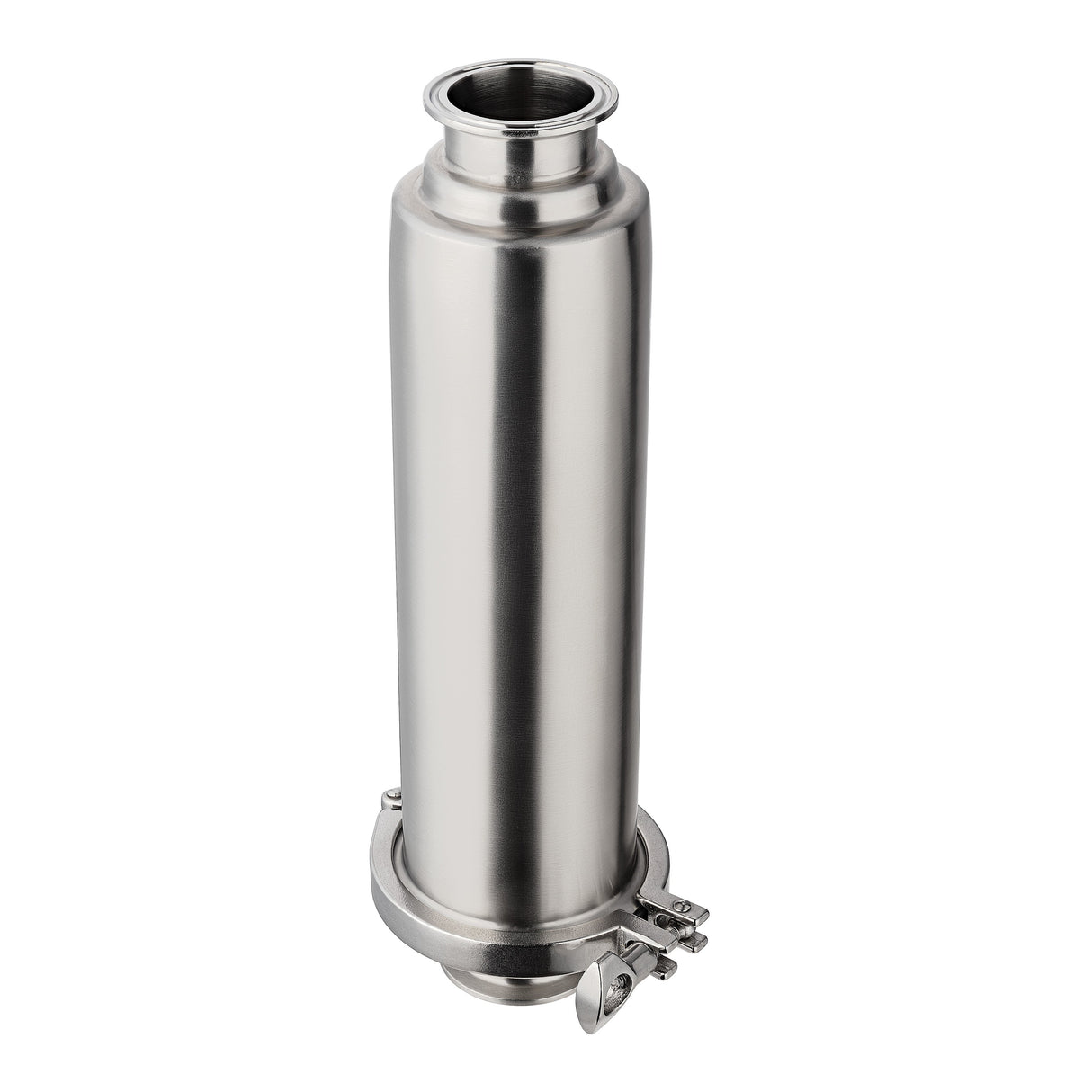 1-1/2" x 14" Sanitary Tri-Clamp Inline Straight Strainer (1mm Basket) - SS316