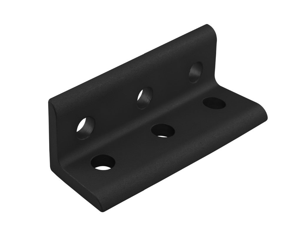 15 Series 6 Hole Black Horizontal Inside Corner Bracket