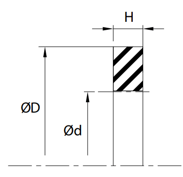 6J-7167 | Caterpillar® Rod Buffer Seal Ring 3.250" x 0.187" - Polyurethane