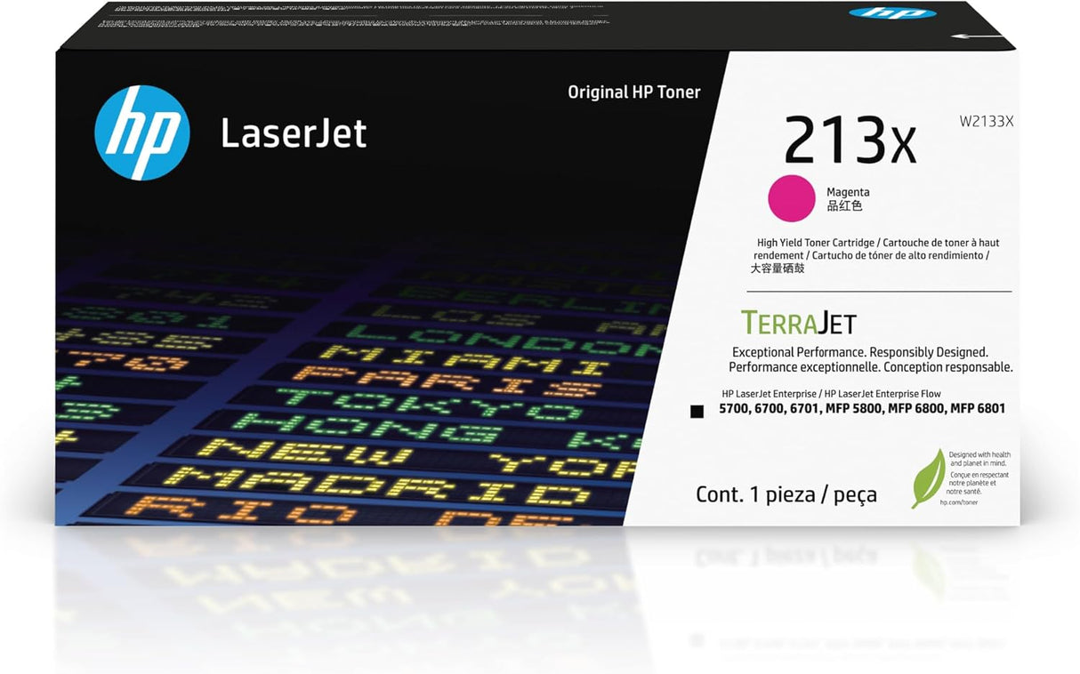 HP 213X High Yield Magenta Original LaserJet Toner Cartridge (W2133X)