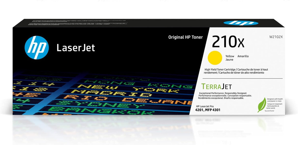 HP TerraJet 210X Original LaserJet Toner Cartridge - Yellow (W2102X)