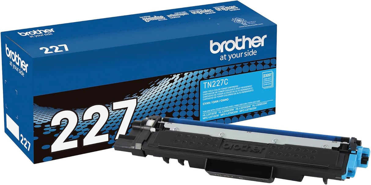 Brother TN227 Cyan Toner Cartridge, High Yield