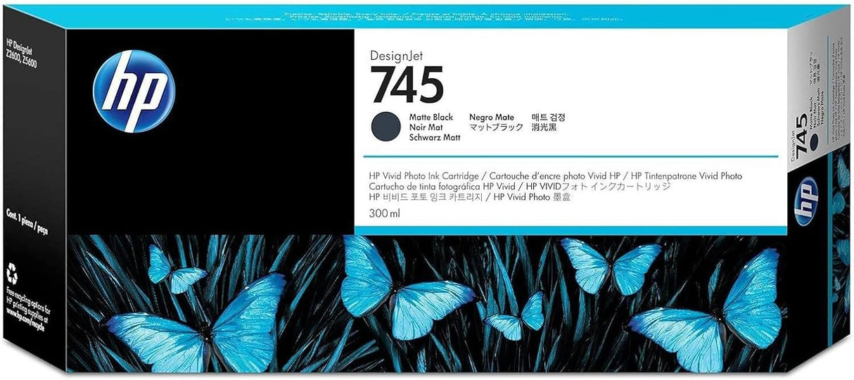 HP 745 (F9K05A) 300mL Matte Black Original Ink Cartridge