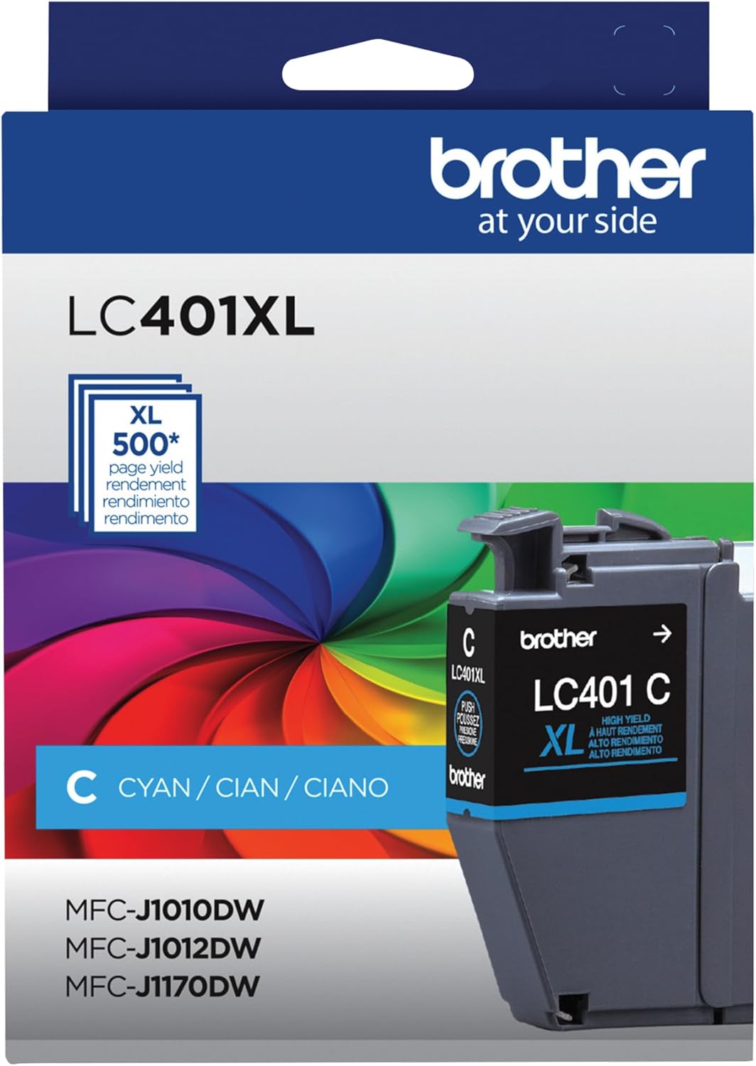 Brother Genuine LC401XLCS High-Yield Cyan Ink Cartridge