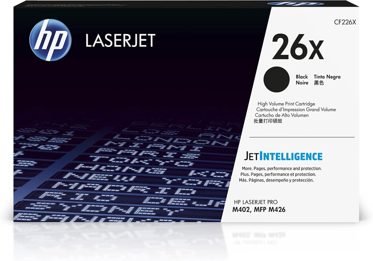 HP 26X (CF226X) Black High Yield Original LaserJet Toner Cartridge