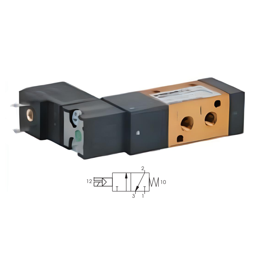 Compact Solenoid Valve M5, 3/2 Normally Closed Spring Return 24Vdc