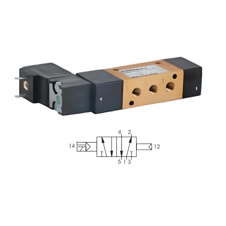 Compact Solenoid Valve M5, 5/2 Differential 24Vdc