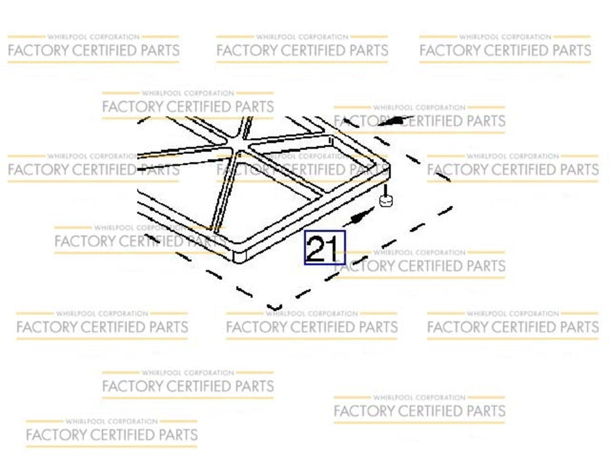 Whirlpool 814465 Oven Range Grate Pad Set of 4