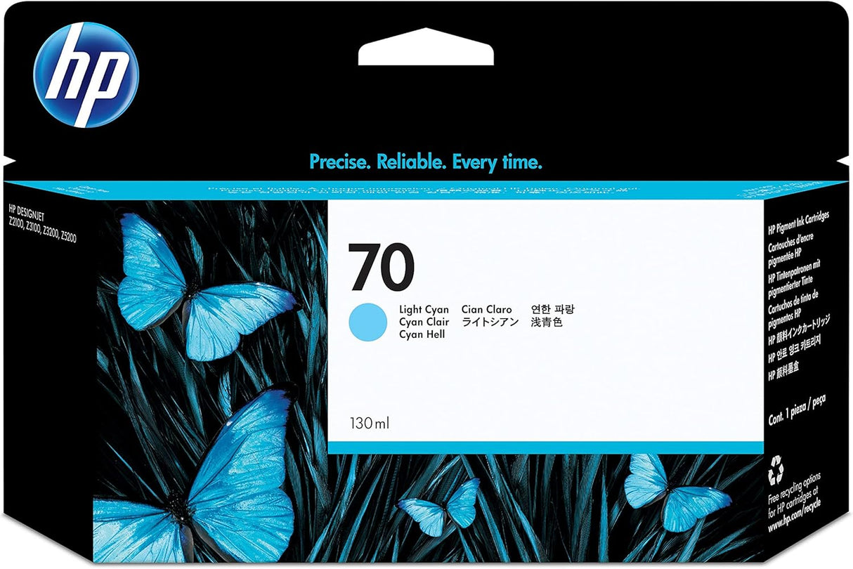 HP 70 Light Cyan Ink Cartridge (C9390A)