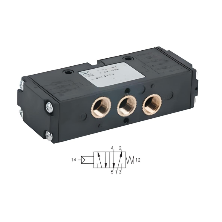 G1/8" Air Pilot Valve 1/4", 5/2 Single Acting Pressure 2.5 bar