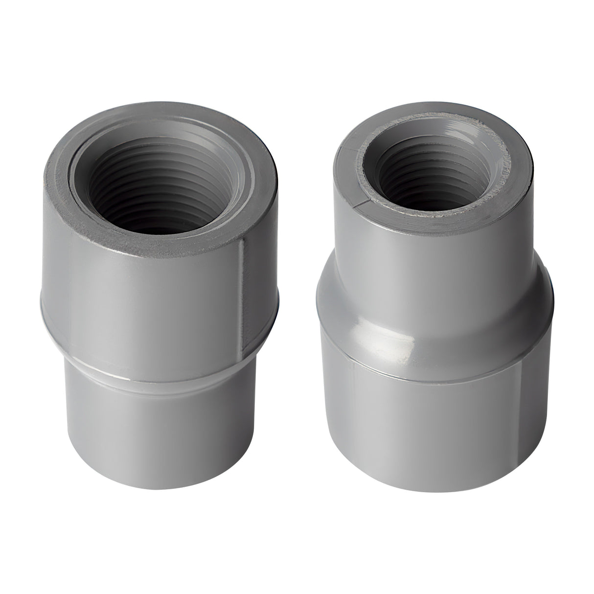 PVC Reducing Coupling (Threaded) Sch 80 - Grey