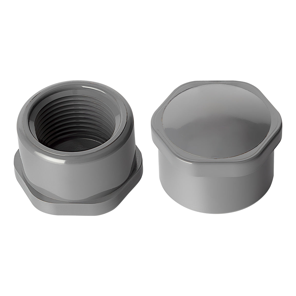 3" Cap (Threaded) Sch 80 - PVC Grey | 848030