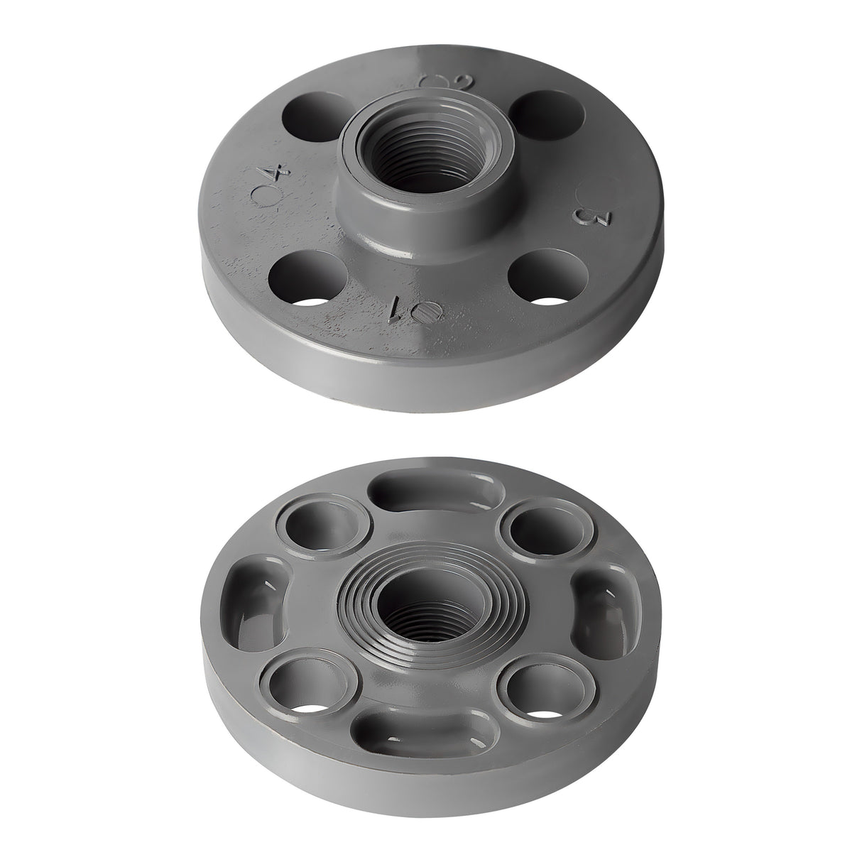 Flange (Threaded) #150 Sch 80 - PVC Grey