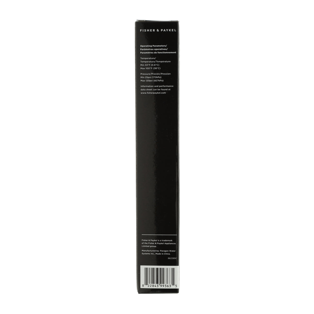 DCS 862288 WP FWC1 Fisher & Paykel Fridge Water Filter